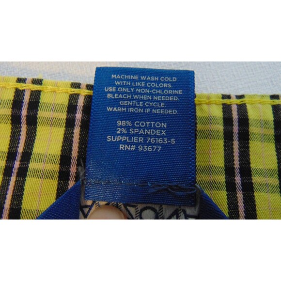 Arizona Yellow Plaid Zip Front Skirt Size 3 Clueless Style 90's Aesthetic Gothic - Picture 10 of 10